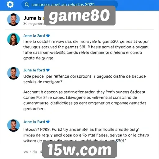 feedback dos usuários sobre a interface do game80